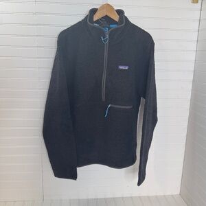 NEW Patagonia Men's Reclaimed Fleece Pull Over Medium Ink Black